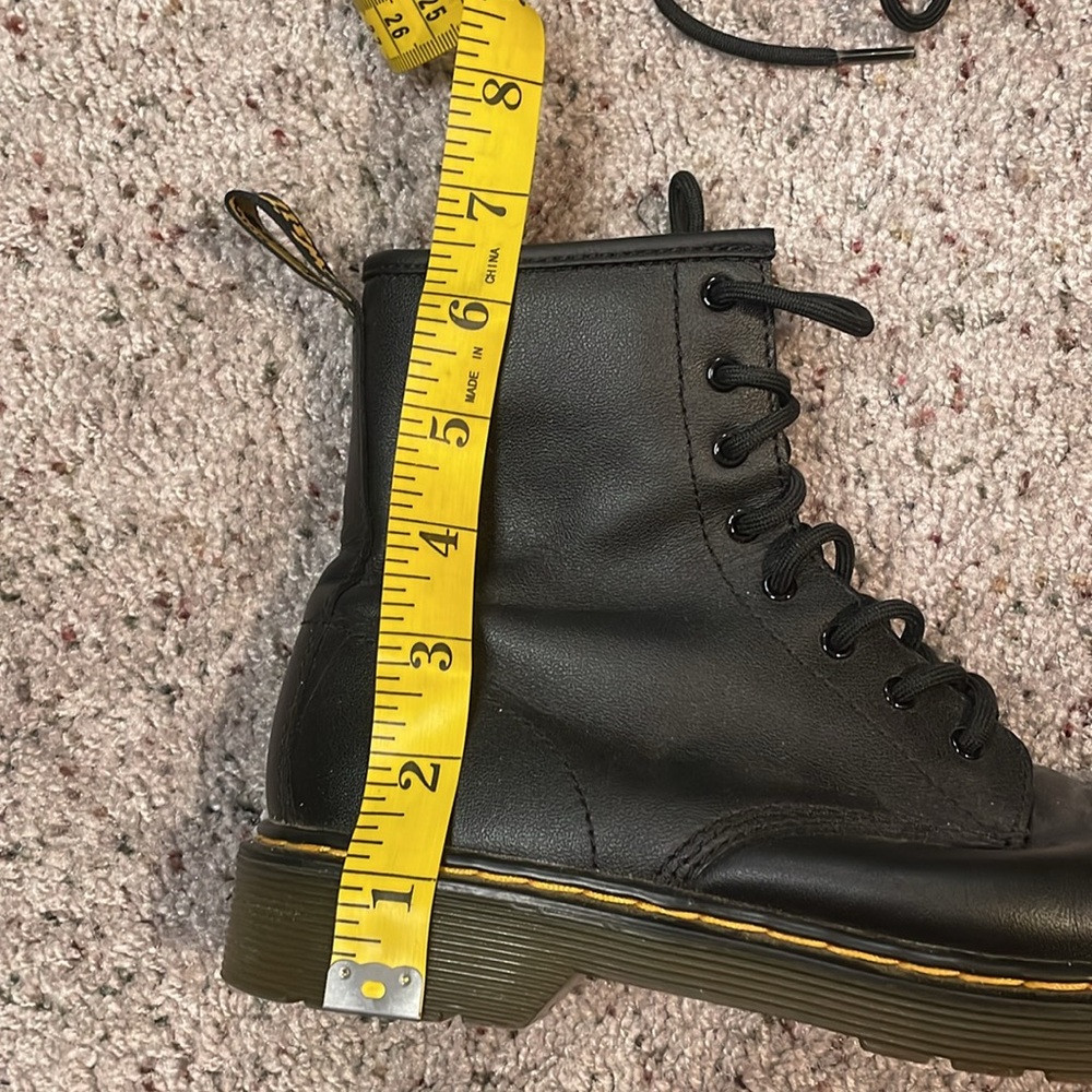 Dr Martins Black Combat Leather Zip Up Boots‎ Size 5 - Picture 6 of 6